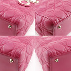 Dior Christian Cannage Lambskin Pink Handbag — view 4