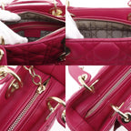 Dior Christian Cannage Lambskin Pink Handbag — view 8