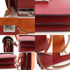 Prada 2-Way Clutch Saffiano Red Orange Shoulder Bag — view 9
