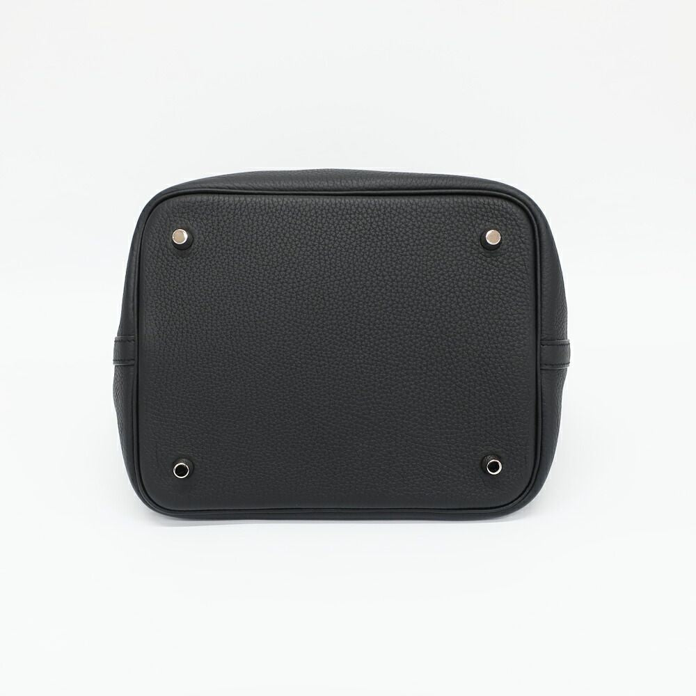 Hermes Picotin Lock MM Handbag Black Silver Manufactu — view 5