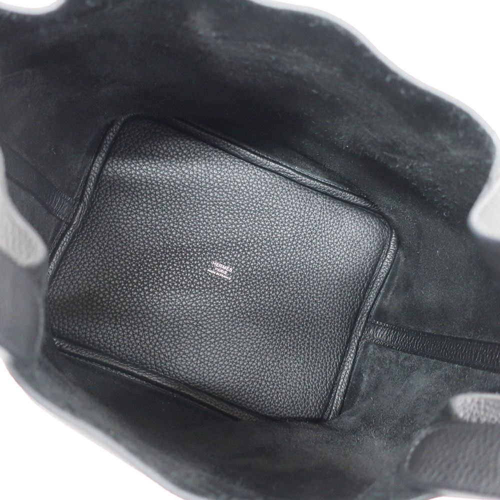 Hermes Picotin Lock MM Handbag Black Silver Manufactu — view 8