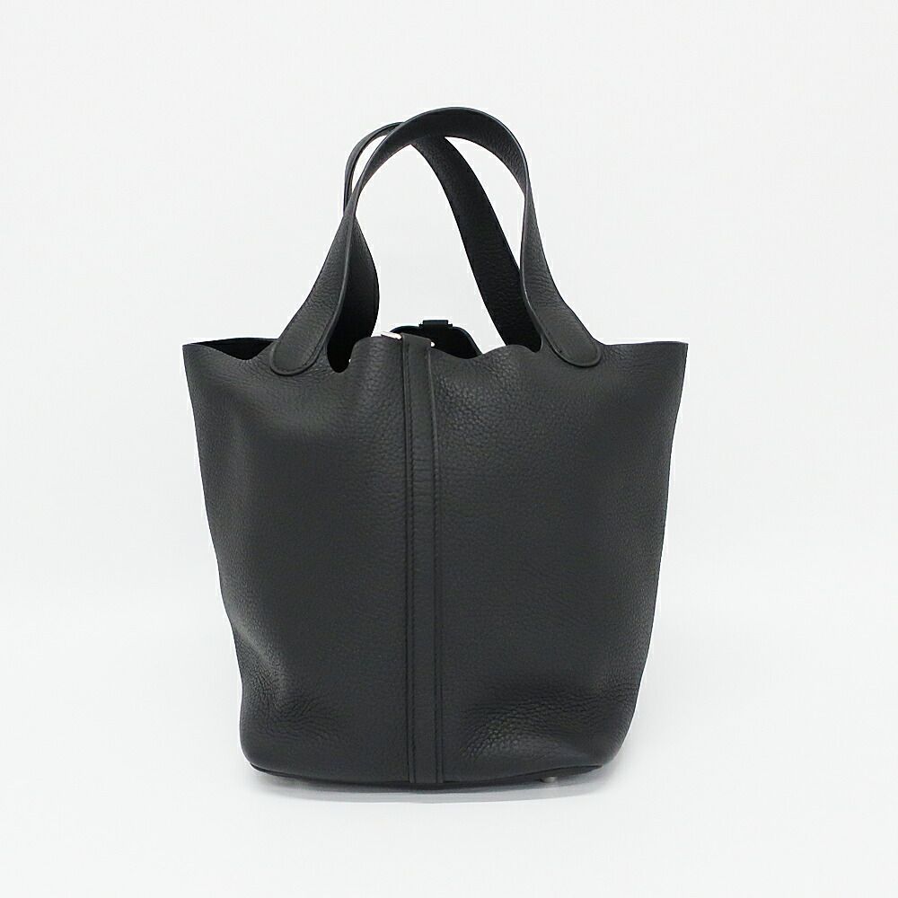 Hermes Picotin Lock MM Handbag Black Silver Manufactu — view 4