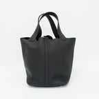 Hermes Picotin Lock MM Handbag Black Silver Manufactu — view 4