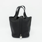 Hermes Picotin Lock MM Handbag Black Silver Manufactu — view 3