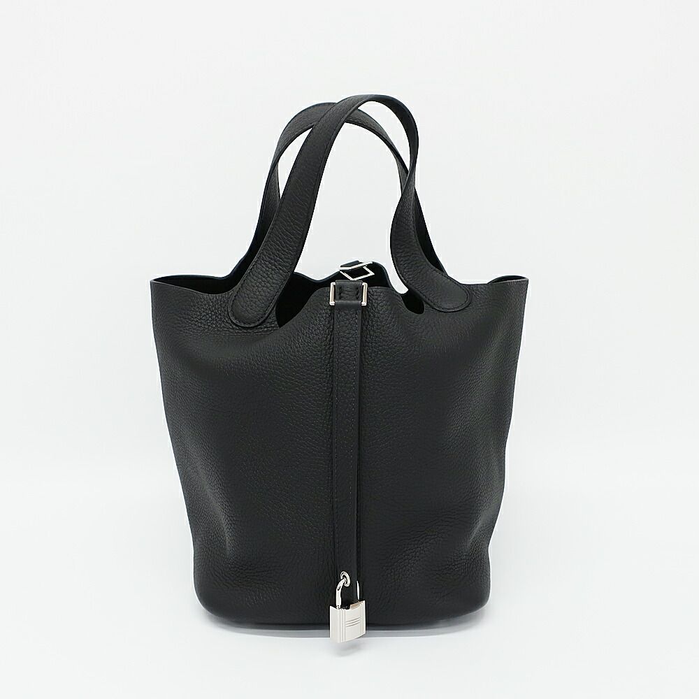 Hermes Picotin Lock MM Handbag Black Silver Manufactu — view 3