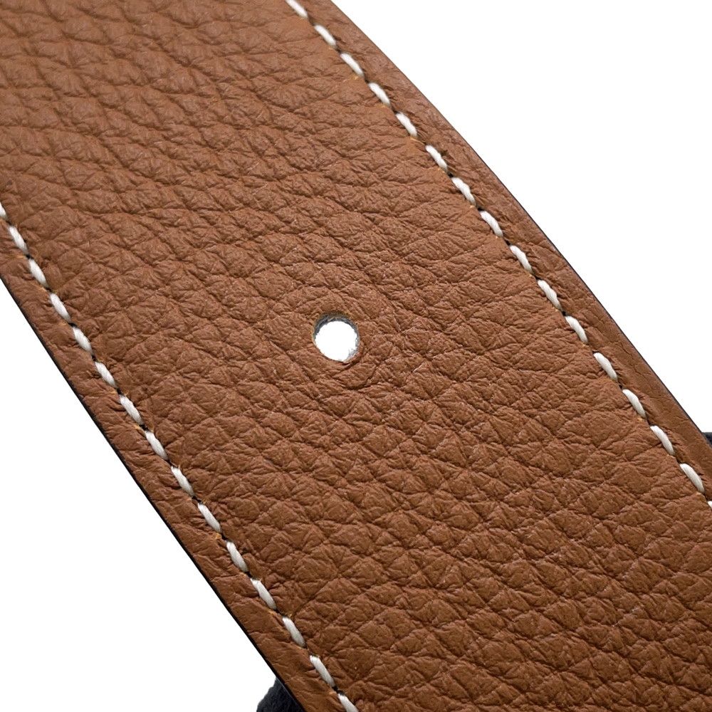 Hermes Belt Jumbo Black Gold Silver Box Calf Togo 80 — view 9