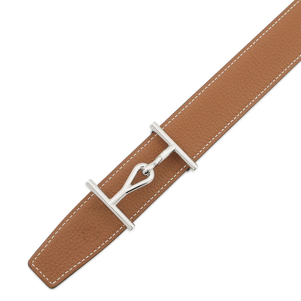 Hermes Belt Jumbo Black Gold Silver Box Calf Togo 80 — view 5