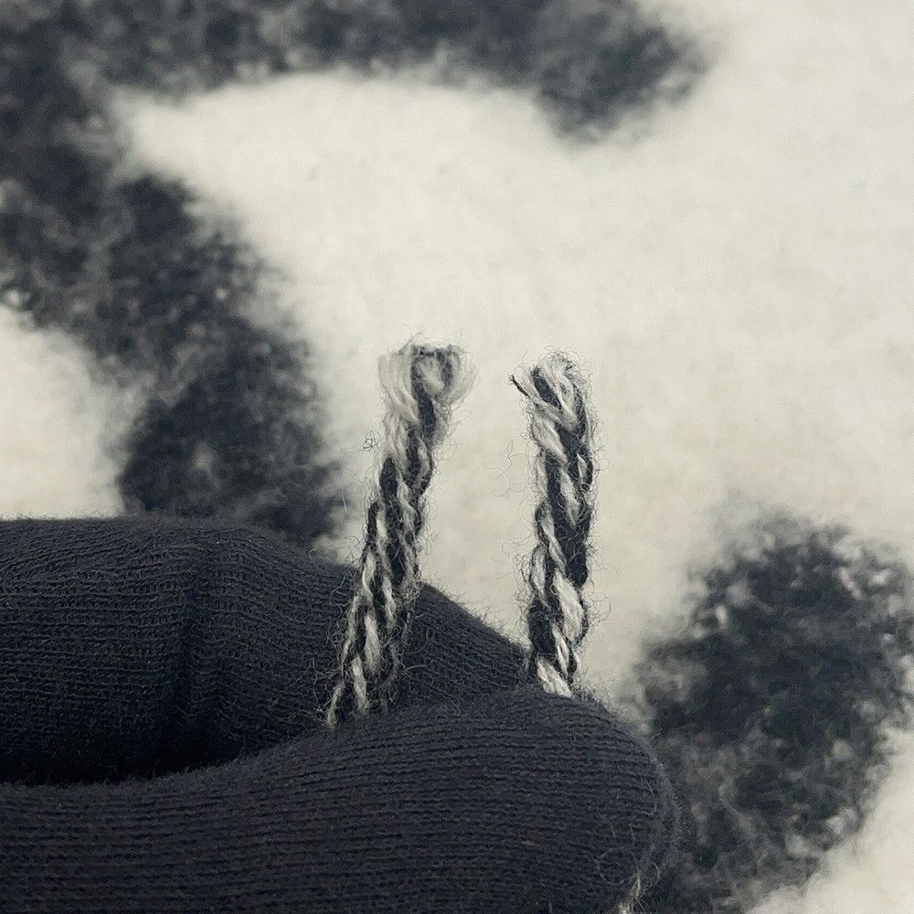 Chanel Scarf CC Logo Cashmere Silk Black White — view 6