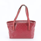 Gucci GG Imprime Leather Tote Shoulder Hand Red Rcm — view 3
