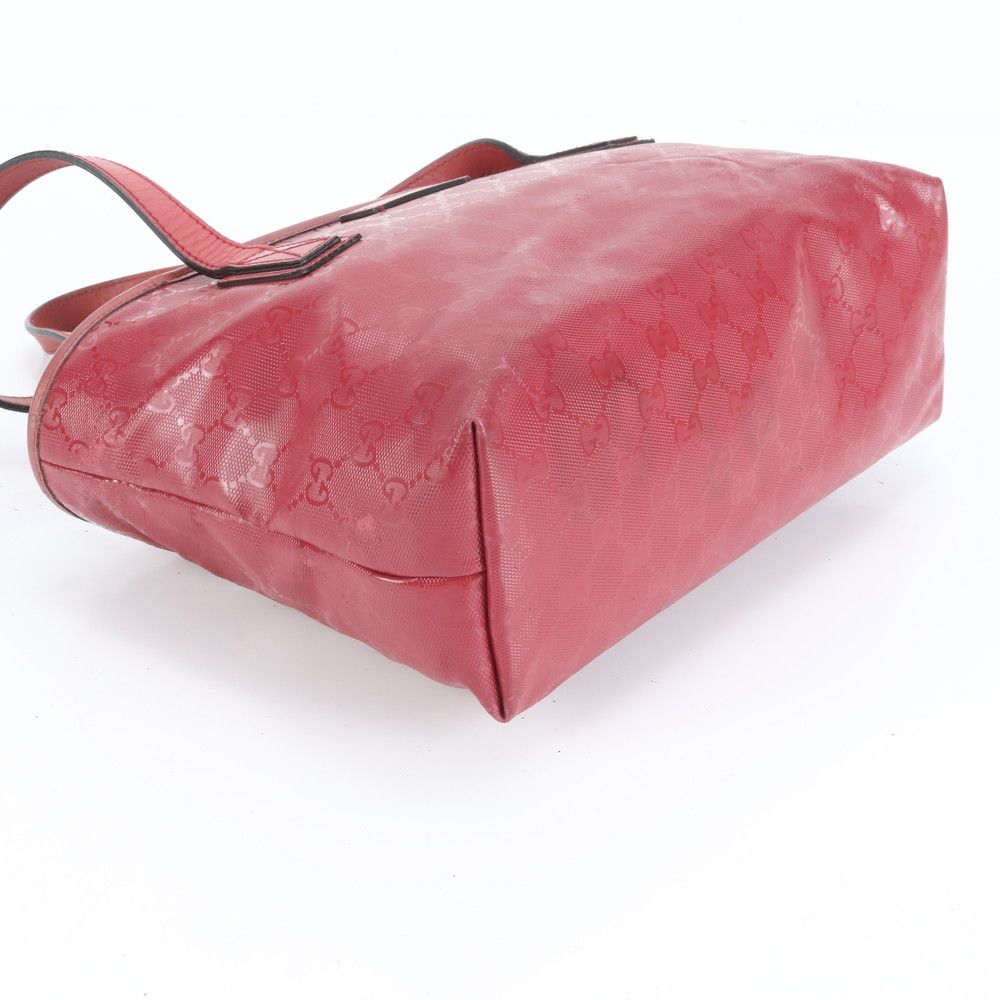 Gucci GG Imprime Leather Tote Shoulder Hand Red Rcm — view 4
