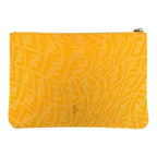 Fendi FF Vertigo Yellow Silver Canvas Clutch — view 2