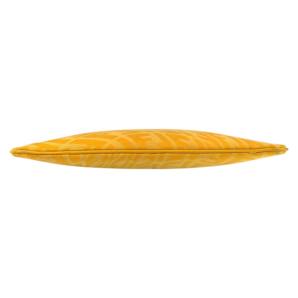 Fendi FF Vertigo Yellow Silver Canvas Clutch — view 8