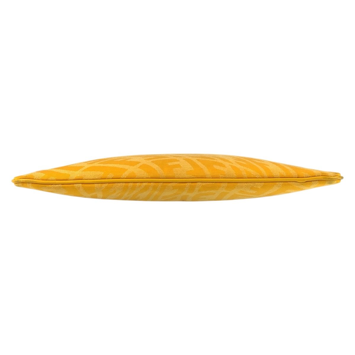 Fendi FF Vertigo Yellow Silver Canvas Clutch — view 8