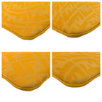 Fendi FF Vertigo Yellow Silver Canvas Clutch — view 4