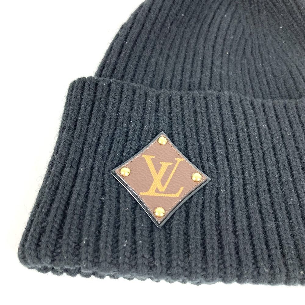 Louis Vuitton Knit Hat Beanie LV Wool Noir Black — view 2