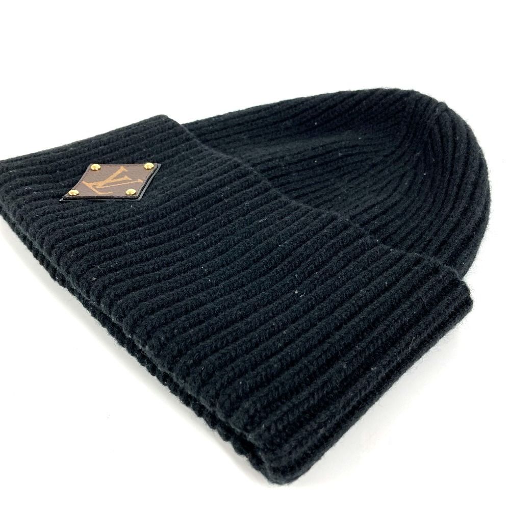 Louis Vuitton Knit Hat Beanie LV Wool Noir Black — view 3