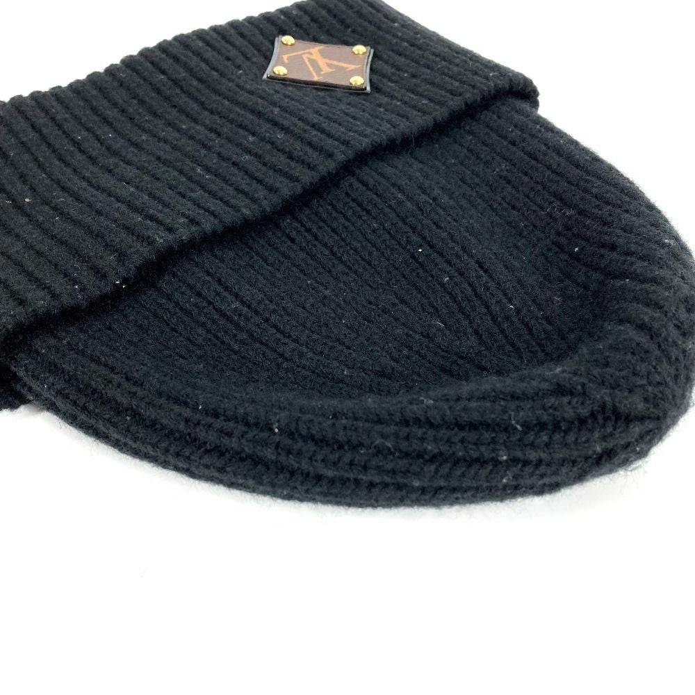 Louis Vuitton Knit Hat Beanie LV Wool Noir Black — view 4