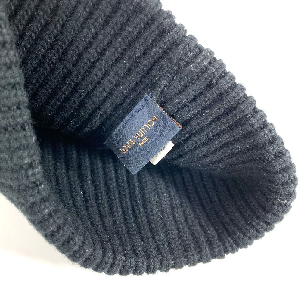 Louis Vuitton Knit Hat Beanie LV Wool Noir Black — view 7