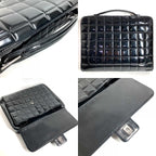 Chanel Business Bag CC Logo Beach Enamel Black — view 8