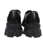 Prada Monolith Brushed Leather Loafers Triangle Plate Logo Thick — view 4
