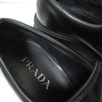 Prada Monolith Brushed Leather Loafers Triangle Plate Logo Thick — view 6