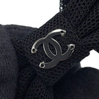 Chanel Barrette CC Logo Ribbon Cotton Cahnel Hair Black — view 5