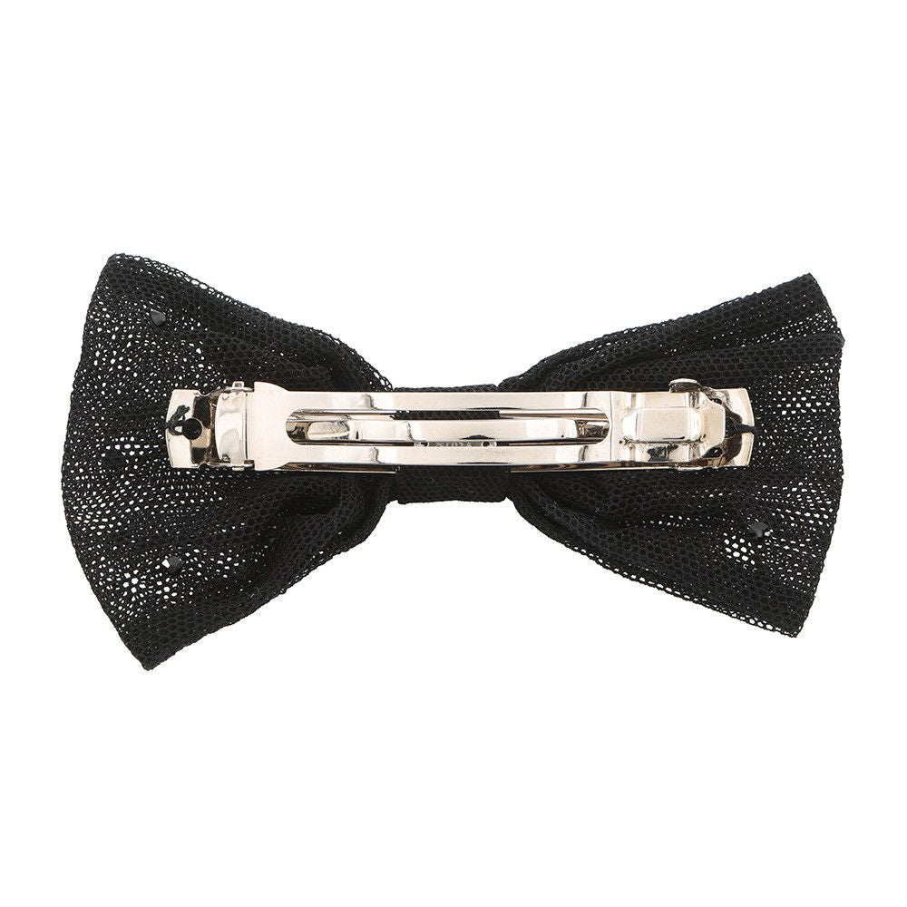 Chanel Barrette CC Logo Ribbon Cotton Cahnel Hair Black — view 3