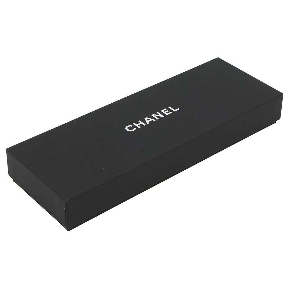 Chanel Barrette CC Logo Ribbon Cotton Cahnel Hair Black — view 8