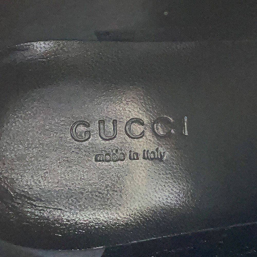 Gucci Boots Jumbo GG Marmont Ankle Canvas Leather 34.5 Beige Black — view 7