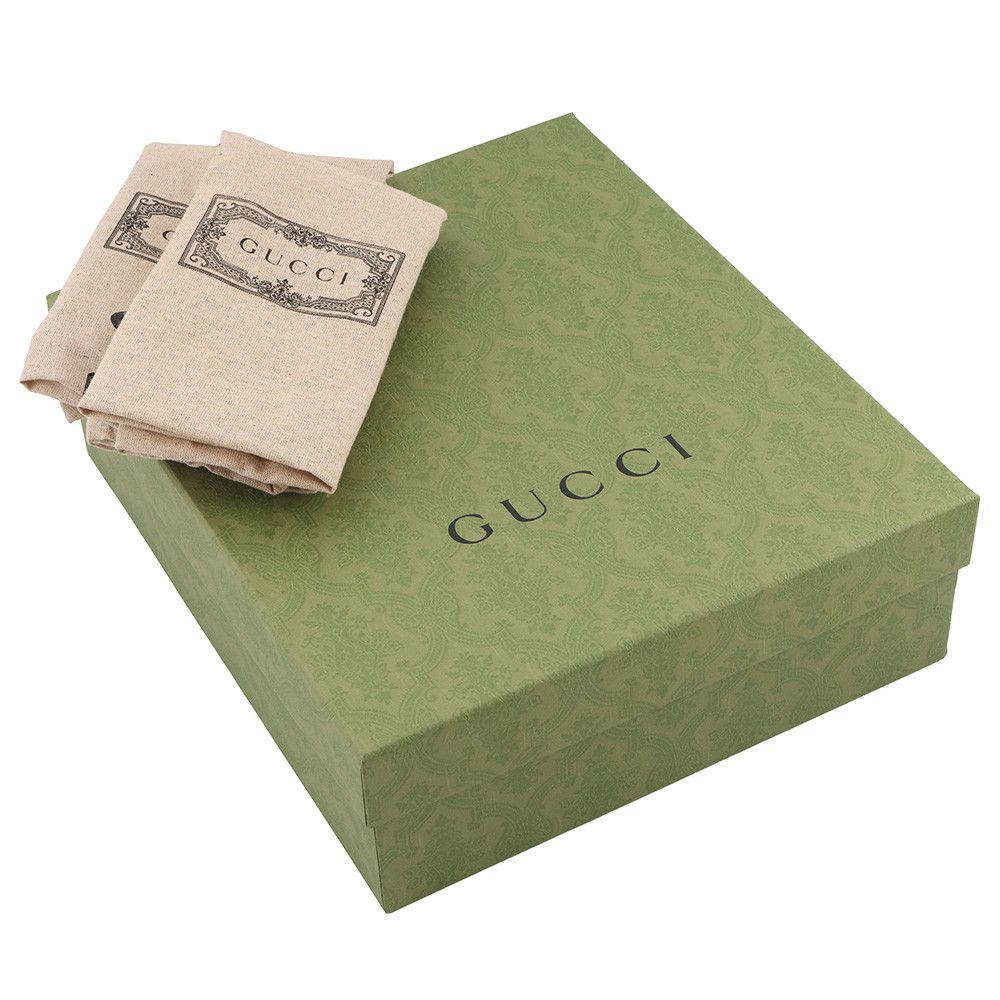 Gucci Boots Jumbo GG Marmont Ankle Canvas Leather 34.5 Beige Black — view 9