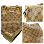 Gucci GG Crystal Beige Gold Leather Tote Shoulder Bag — view 5