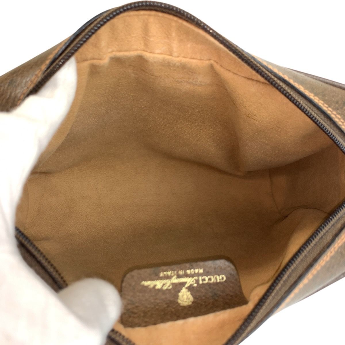 Gucci Vintage Sherry Line GG Supreme Canvas Clutch — view 7