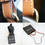 Celine Small Vertical Cover 2-Way Shoulder Bag Triomphe Brown — view 9