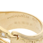 Hermes 18K Yellow Gold Diamond Ring 50 — view 4