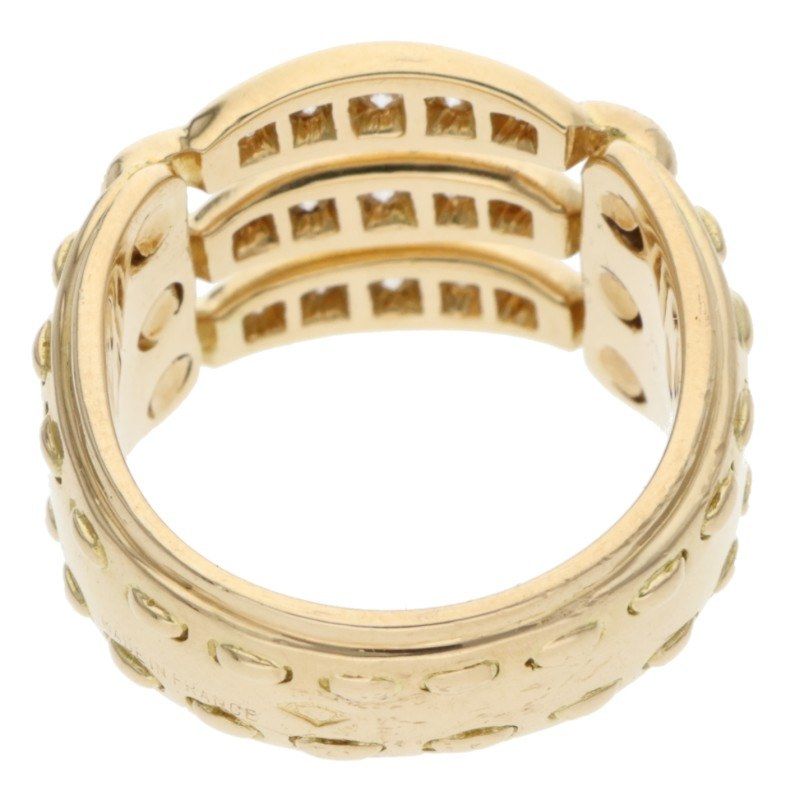 Hermes 18K Yellow Gold Diamond Ring 50 — view 2