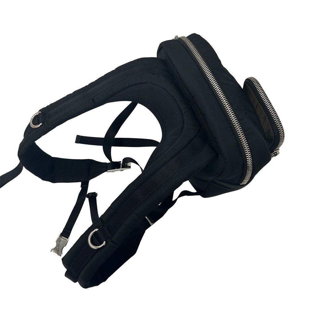 Prada Backpack Nylon Black Khaki — view 7