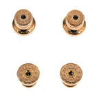 Hermes Earrings Pop Mini Pair Brown Marron Glace Grey Rose Gold — view 8