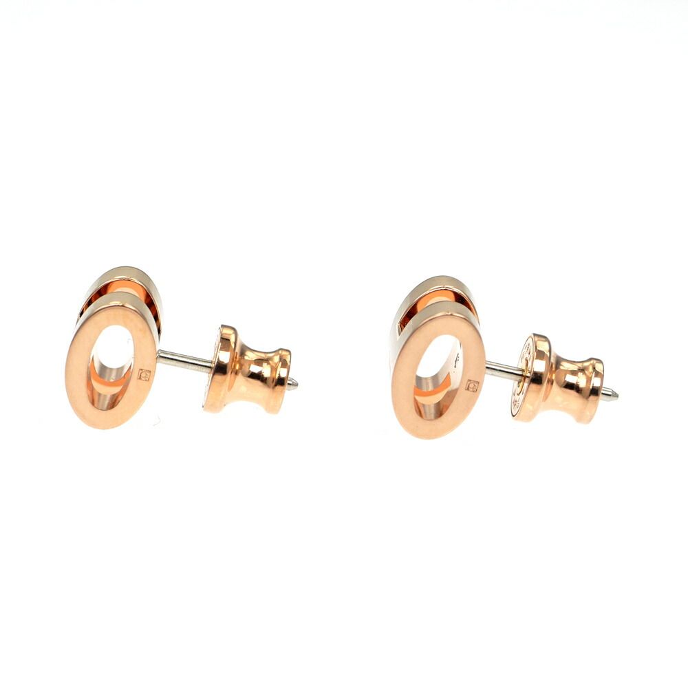 Hermes Earrings Pop Mini Pair Brown Marron Glace Grey Rose Gold — view 2