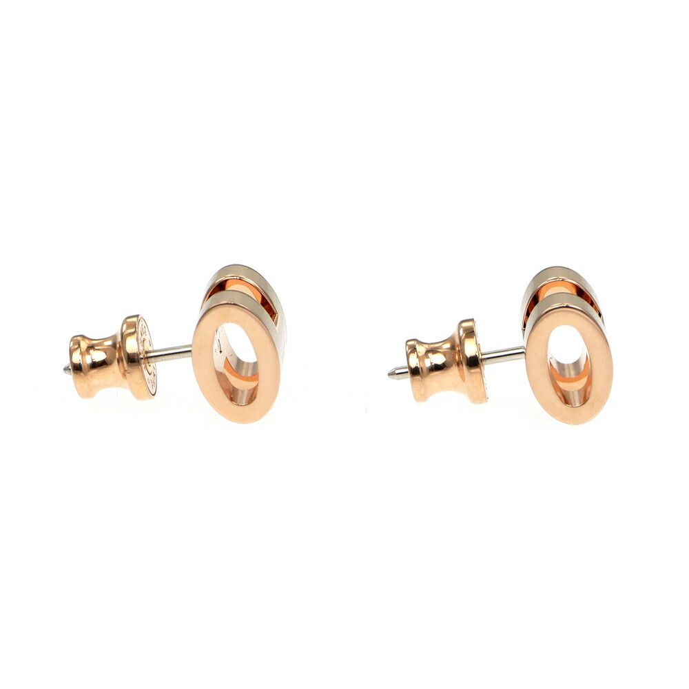 Hermes Earrings Pop Mini Pair Brown Marron Glace Grey Rose Gold — view 3