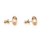 Hermes Earrings Pop Mini Pair Brown Marron Glace Grey Rose Gold — view 3
