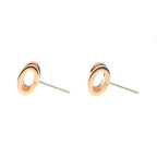 Hermes Earrings Pop Mini Pair Brown Marron Glace Grey Rose Gold — view 5