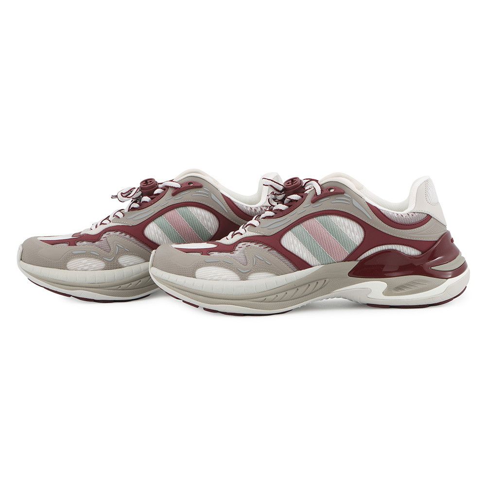 Gucci Sneakers 2.0 Mesh Leather Interlocking GG 1 2 Wine Red — view 2