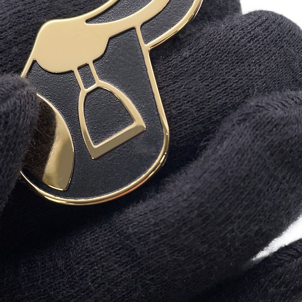 Hermes Scarf Ring a Cheval 70 Black