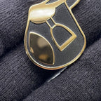 Hermes Scarf Ring a Cheval 70 Black