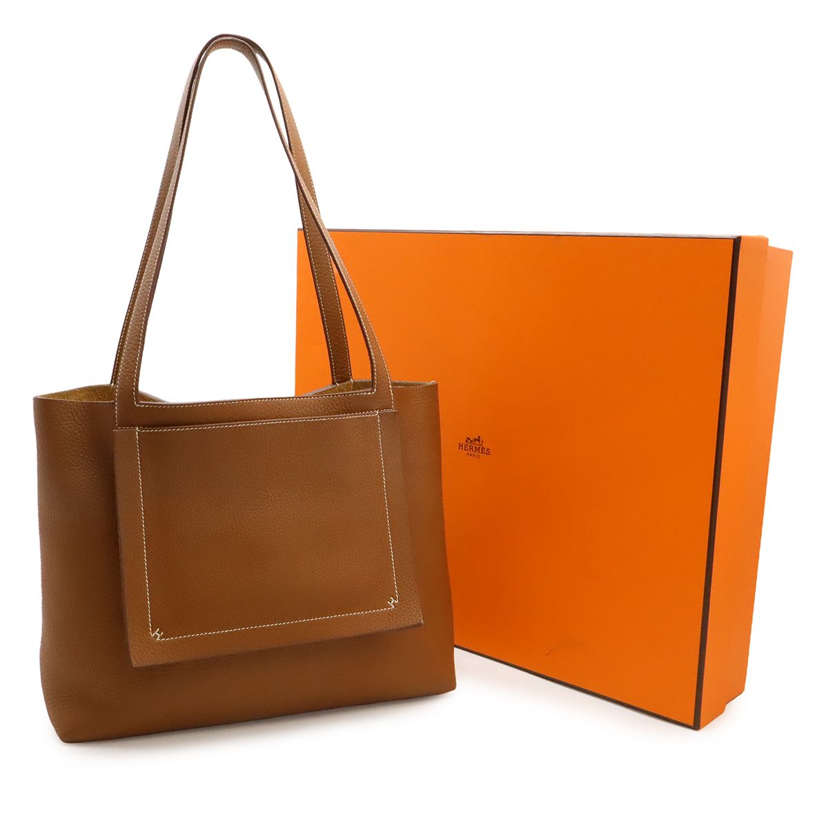 Hermes Cover Serie 31 Tote Shoulder Bag Taurillon Clemence — view 9