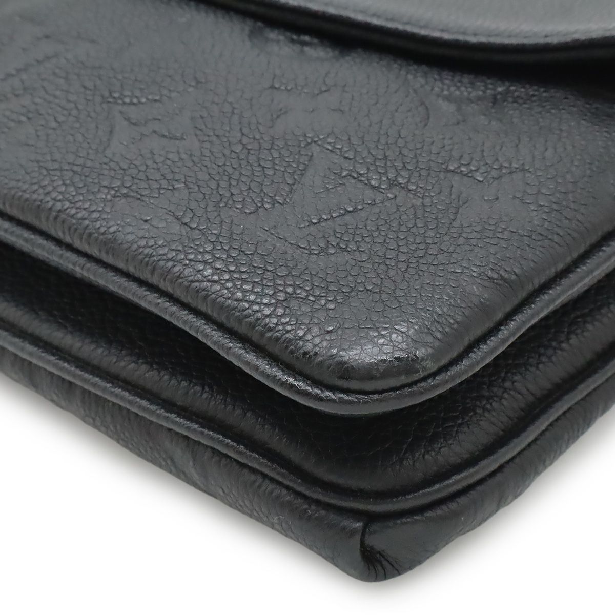 Louis Vuitton Monogram Empreinte Twice Shoulder Bag Pochette Noir Black Gold — view 3