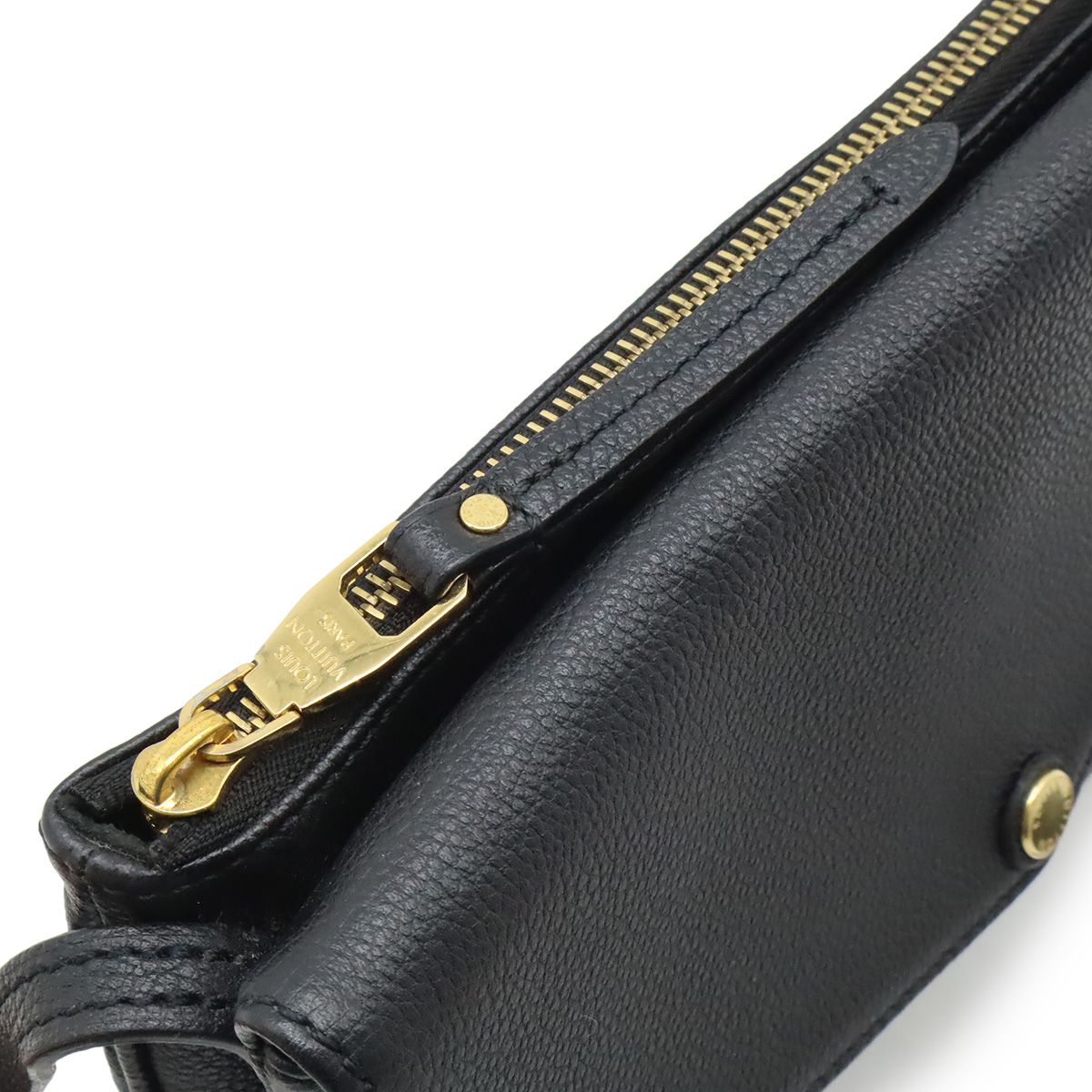 Louis Vuitton Monogram Empreinte Twice Shoulder Bag Pochette Noir Black Gold — view 6