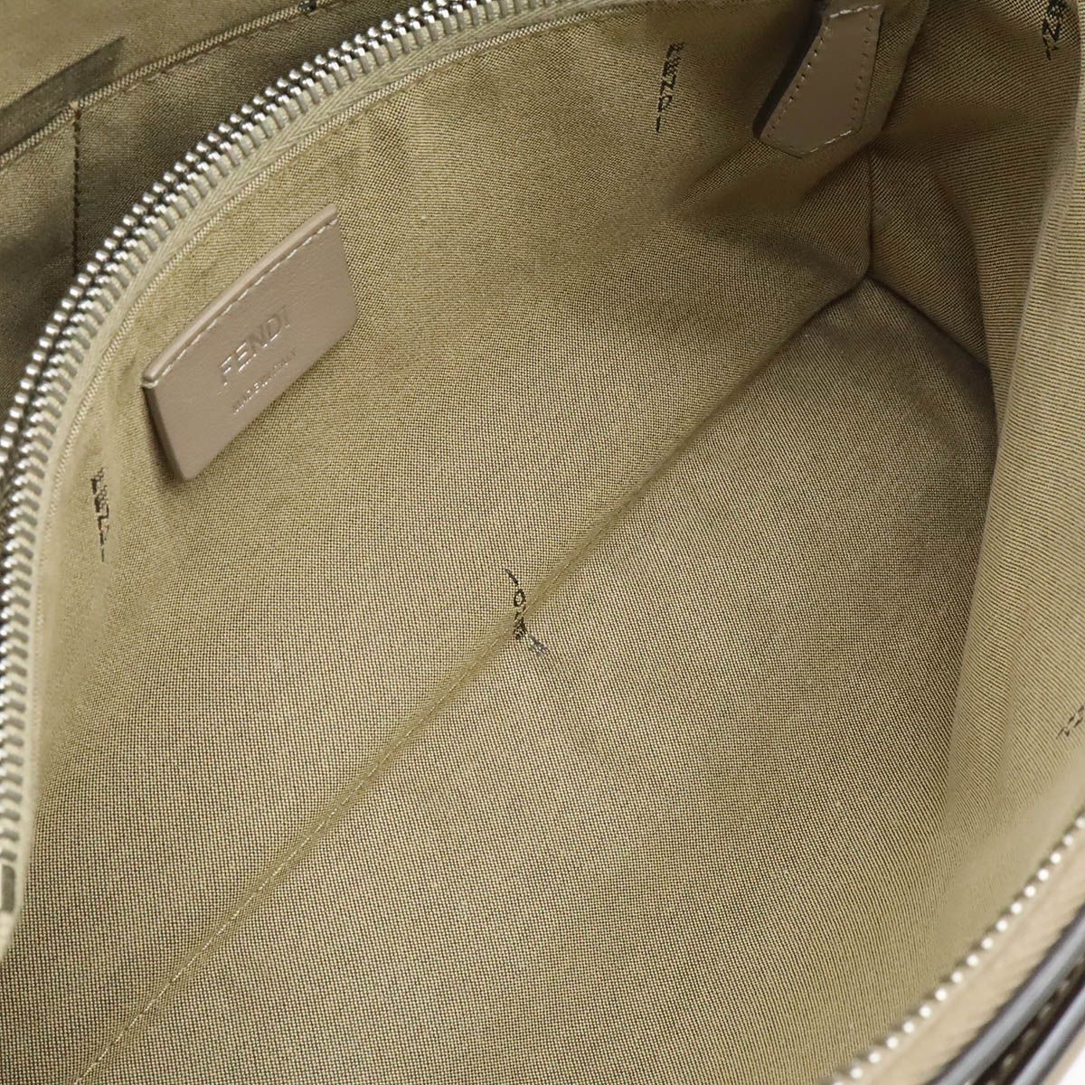 Fendi by the Way 2-Way Shoulder Bag Leather Grey Silver — view 5