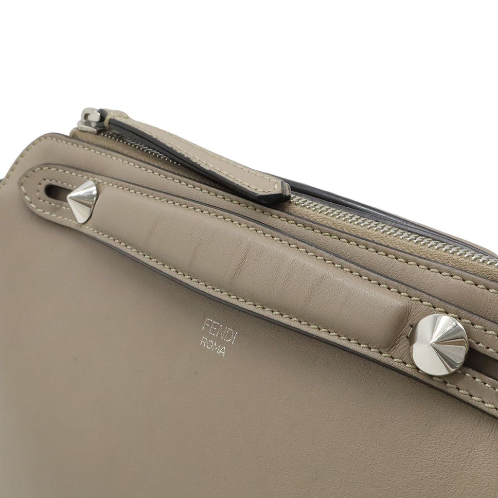 Fendi by the Way 2-Way Shoulder Bag Leather Grey Silver — view 4