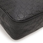 Gucci Guccissima Sherry Line Shoulder Bag Rubber Coating Leather Black — view 3